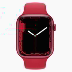 Forza Refurbished Apple Watch Series 7 45 mm Aluminium rood wifi met rood sportbandje - zichtbaar gebruikt