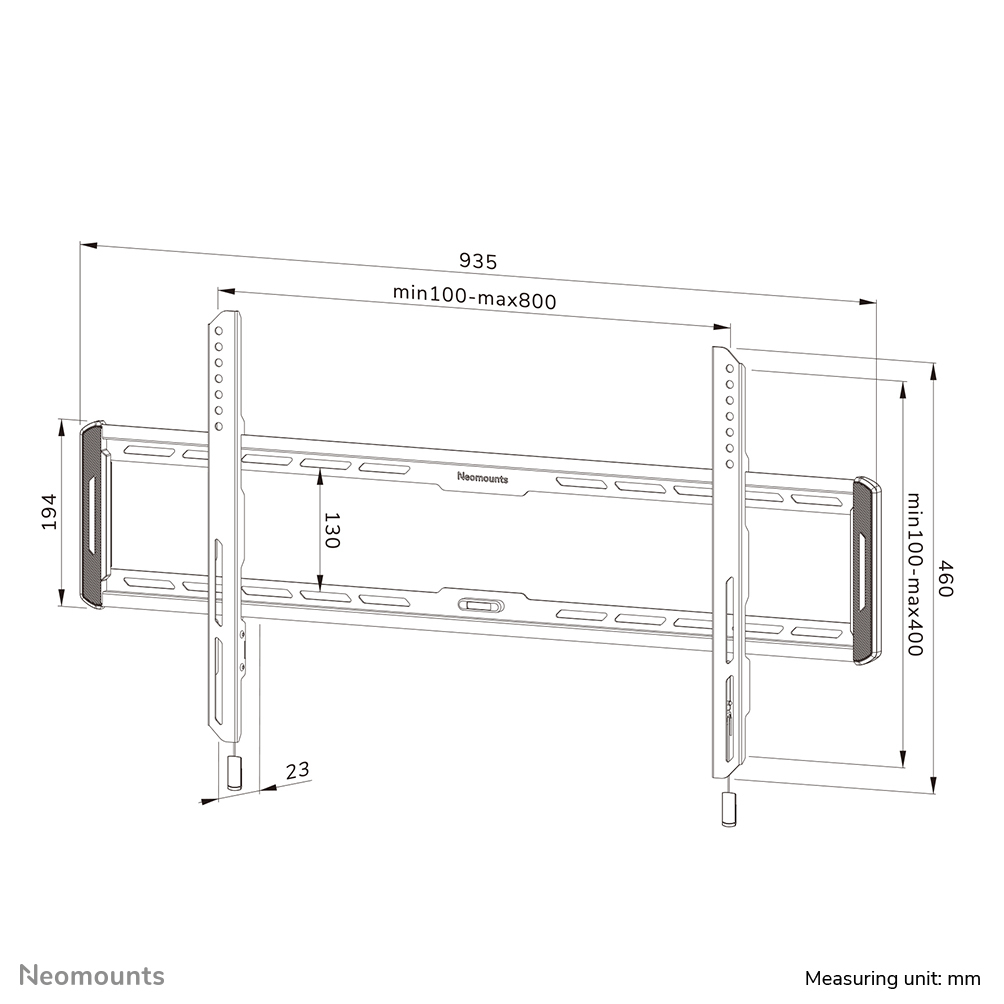 Neomounts WL30-550BL18 TV-beugel wand 43-86" - ultra-vlak - Easy Install - Afbeelding 17