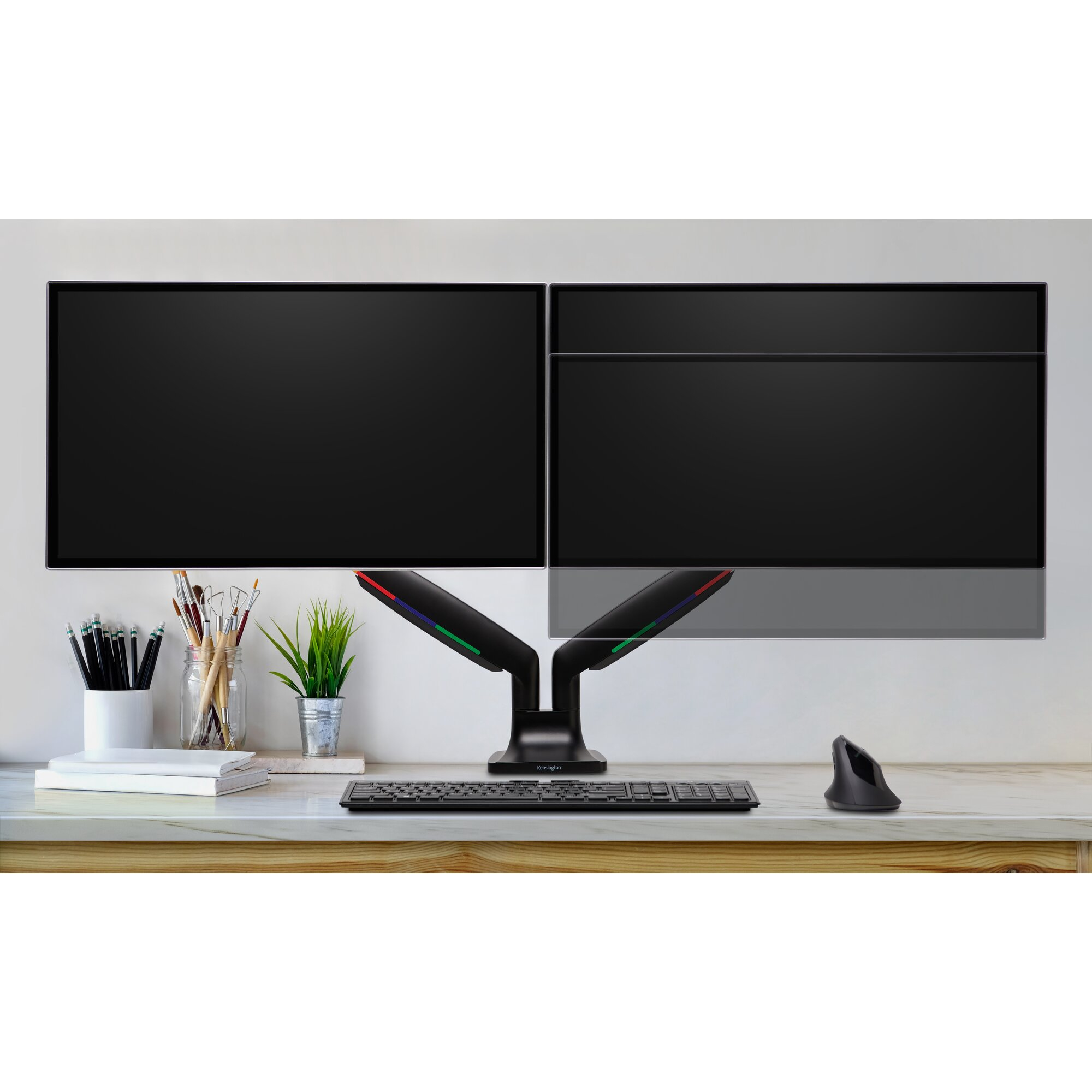 Kensington SmartFit One-Touch Height Adjustable Dual Monitor Arm - Afbeelding 6