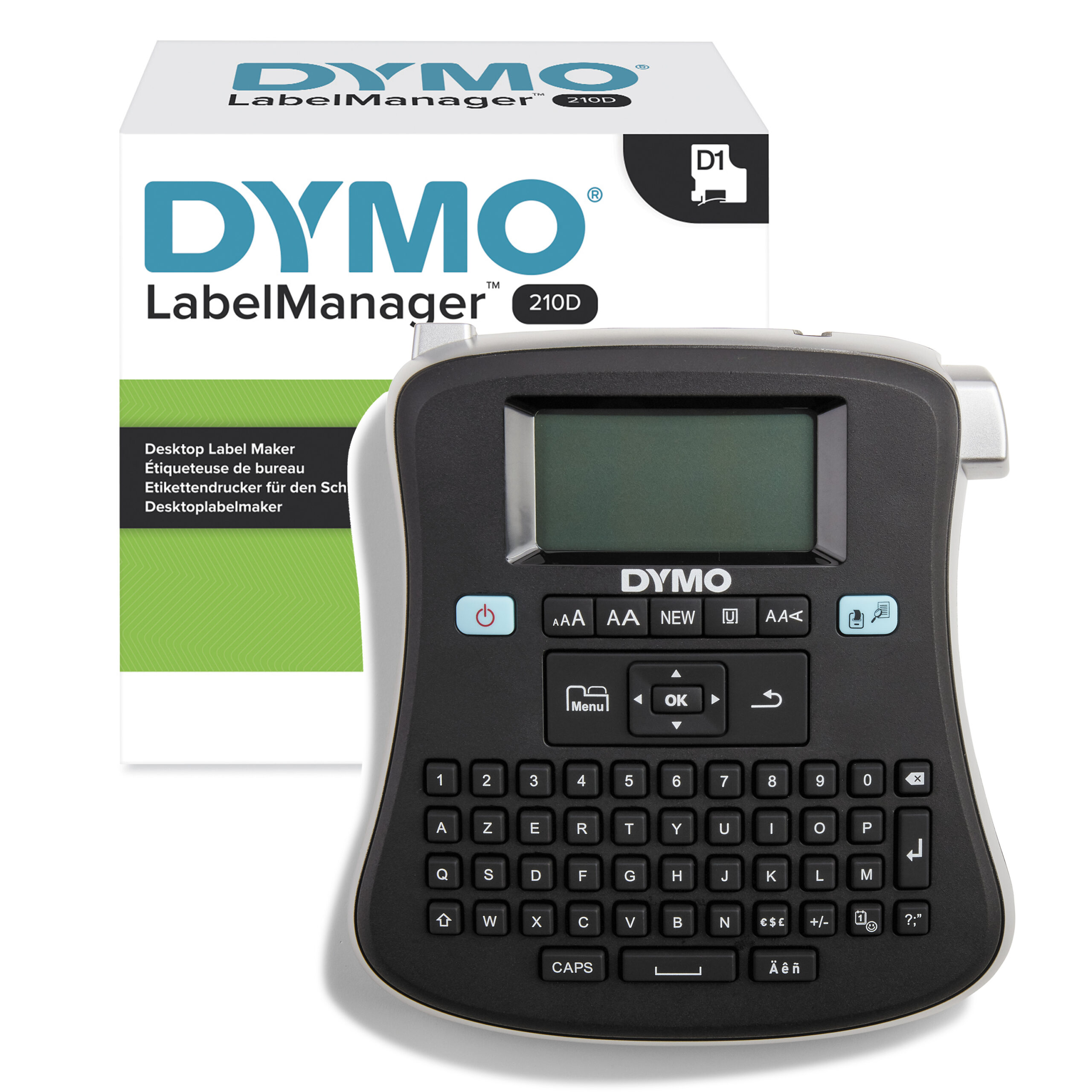 DYMO LabelManager 210D+-labelmaker | Desktoplabelprinter | Draagbare labelmaker met AZERTY-toetsenbord | Groot scherm en toetsen voor snelle toegang | Voor kantoor- en thuisgebruik - Afbeelding 2