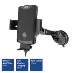 ACT Automatische smartphone autohouder met draadloze snellaadfunctie - Afbeelding 5