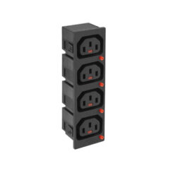 ACT C13 IEC Lock Net Entree (4x uitgang) - zwart, PA135015BK4