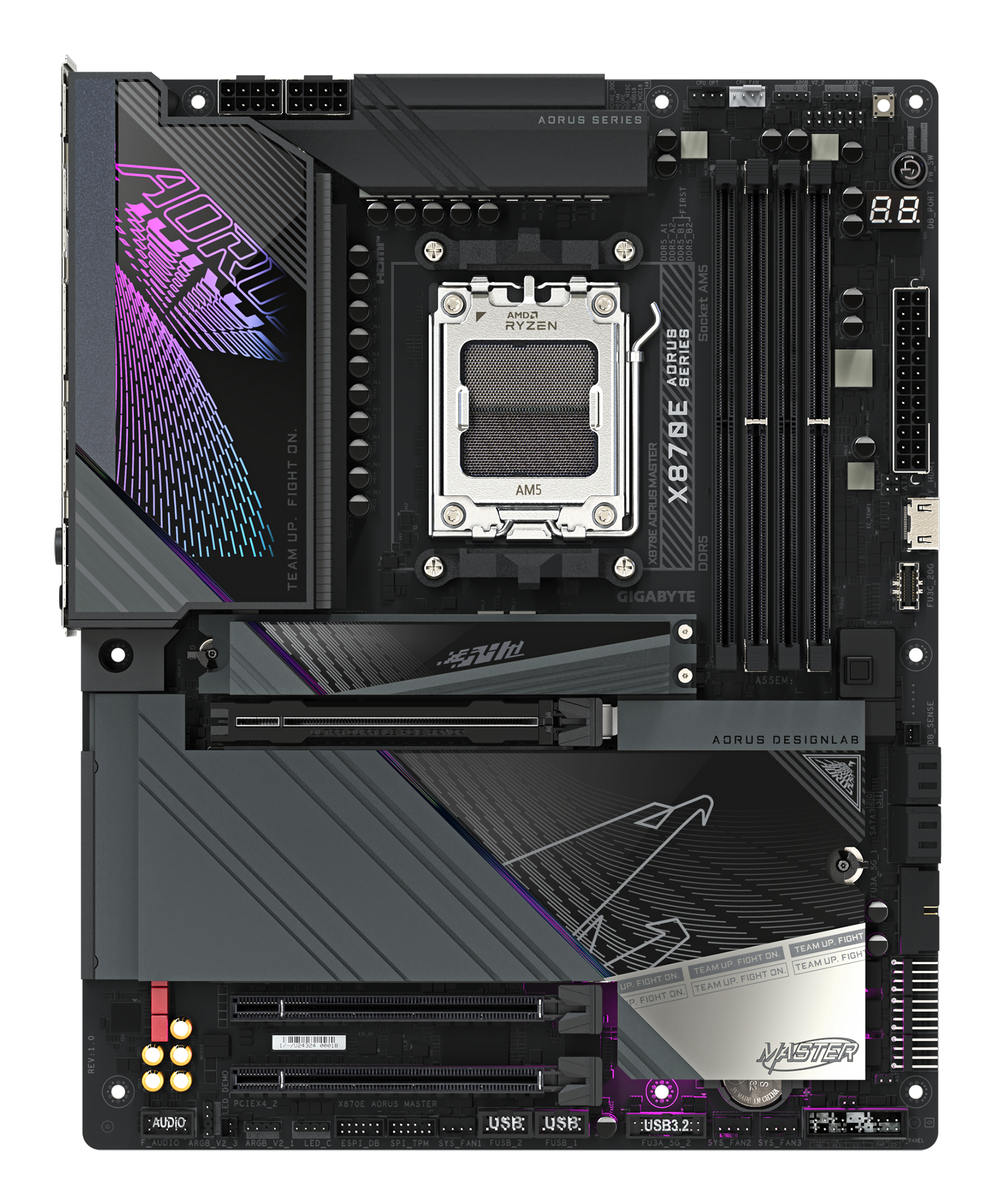 GIGABYTE X870E AORUS MASTER moederbord AMD X870 Socket AM5 ATX - Afbeelding 3