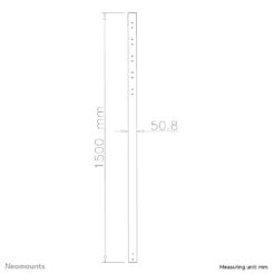 Neomounts FPMA-CP150BLACK Verlengbuis TV-beugel plafond - h 150 cm - Afbeelding 4