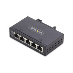 StarTech.com 5-Port Unmanaged Industriële Netwerk Switch, 10/100/1000Mbps Ethernet, DIN Rail/Wandmonteerbaar, Rugged IP30 Gigabit Ethernet Switch, -40°C - 75°C, 9~60V DC, TAA Compliant