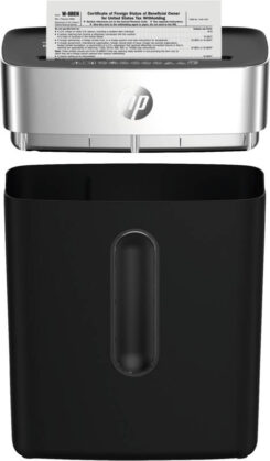 HP OneShred 8CC papiervernietiger Deeltjesversnippering 68 dB 22 cm Zwart - Afbeelding 5