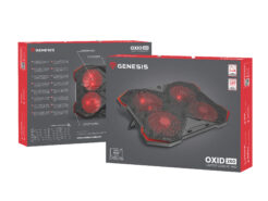 GENESIS Oxid 260 laptop cooling pad 43,9 cm (17.3") 1010 RPM Zwart, Rood - Afbeelding 14
