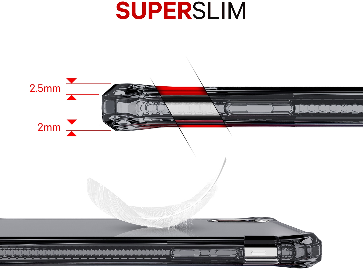 ITSKINS Level 2 SpectrumClear for Apple iPhone 6/6S/7/8/SE (2020/2022) Smoke - Afbeelding 4