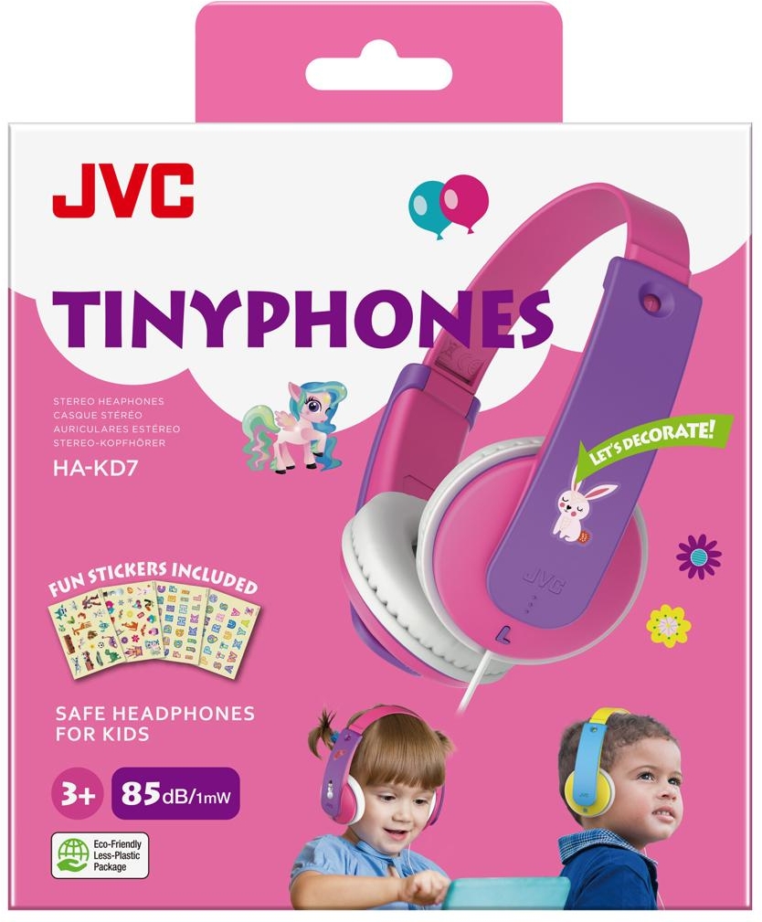 JVC HA-KD7 Hoofdtelefoons Bedraad Hoofdband Muziek Roze, Paars - Afbeelding 3