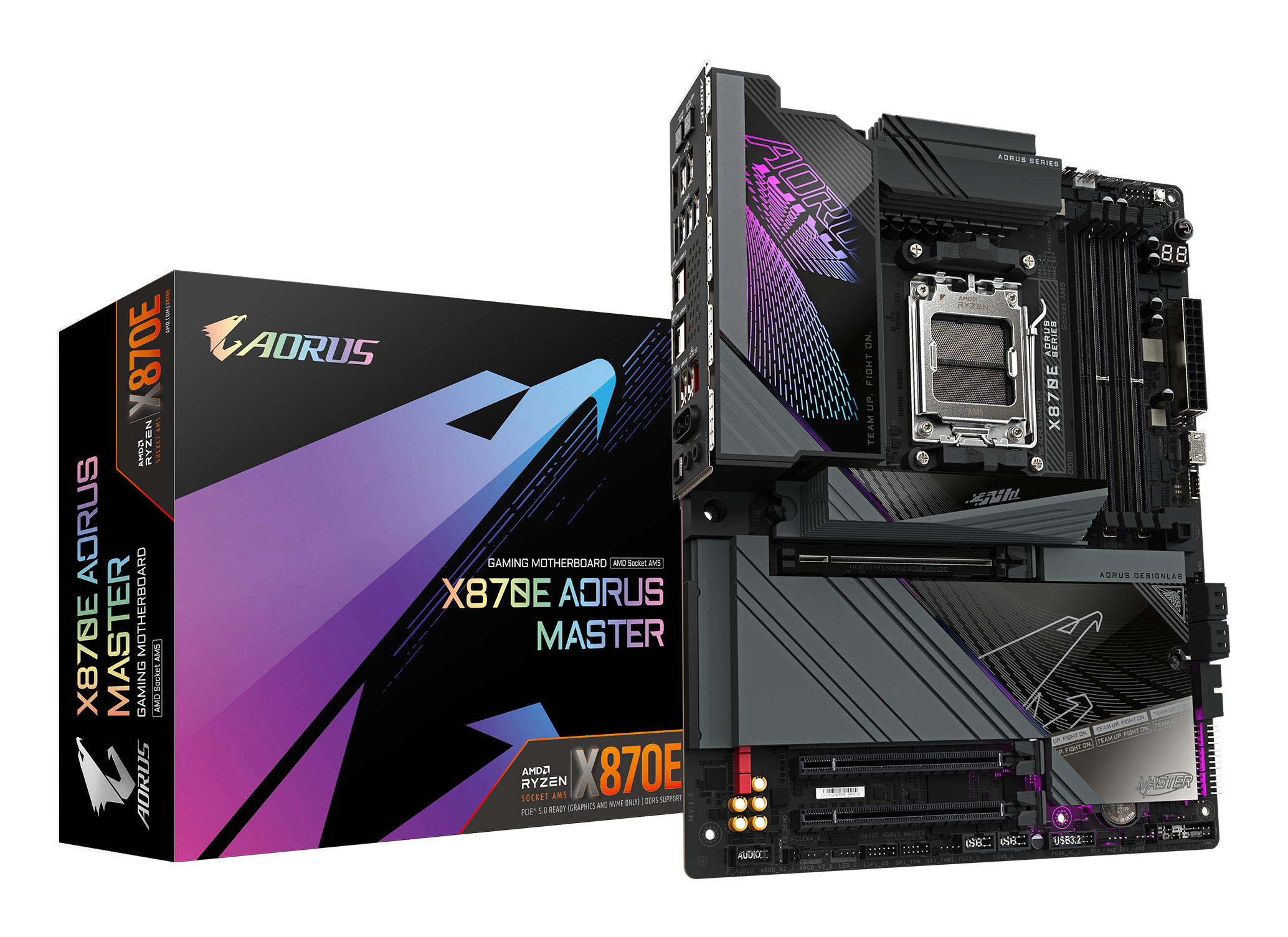 GIGABYTE X870E AORUS MASTER moederbord AMD X870 Socket AM5 ATX - Afbeelding 2