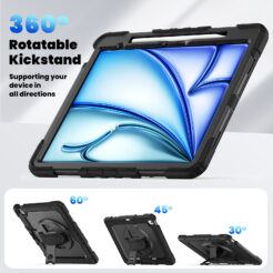 Xccess Survivor All-round Case Apple iPad Air 13 (2024/2025) Black (Screenless) - Afbeelding 4