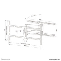 Neomounts WL40-550BL18 TV-beugel wand 43-75" - full motion - Easy Install - Afbeelding 18