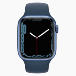Forza Refurbished Apple Watch Series 7 45 mm Aluminium blauw wifi met blauw sportbandje - zichtbaar gebruikt