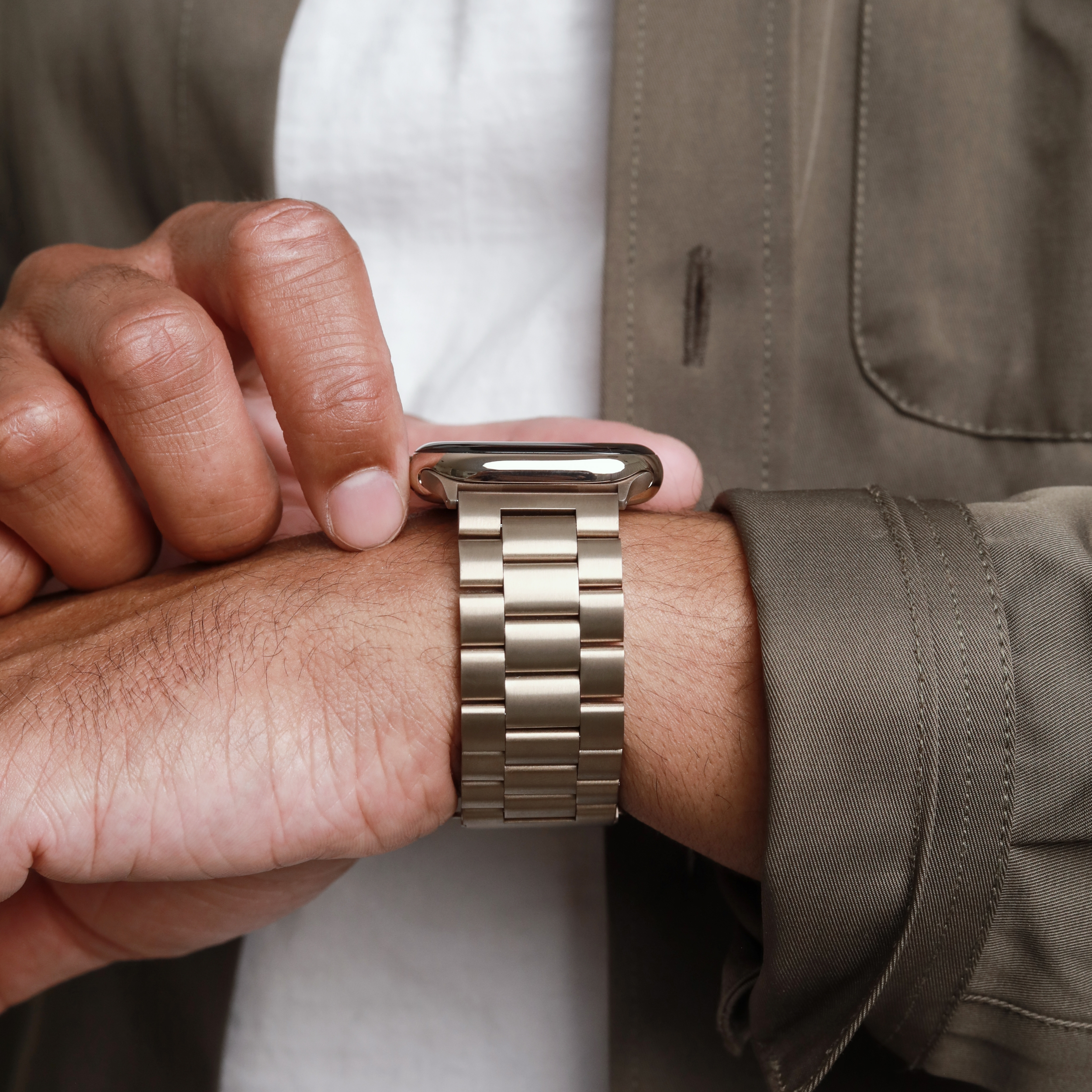 Vonmählen Link Bracelet 2 For Apple Watch 40 - 41 - 42mm One Size Sunset Gold - Afbeelding 2