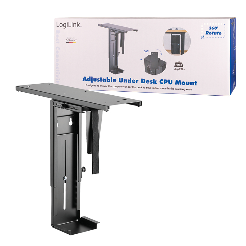 LogiLink EO0004 CPU-houder Bureau-gemonteerde CPU-houder Zwart - Afbeelding 10
