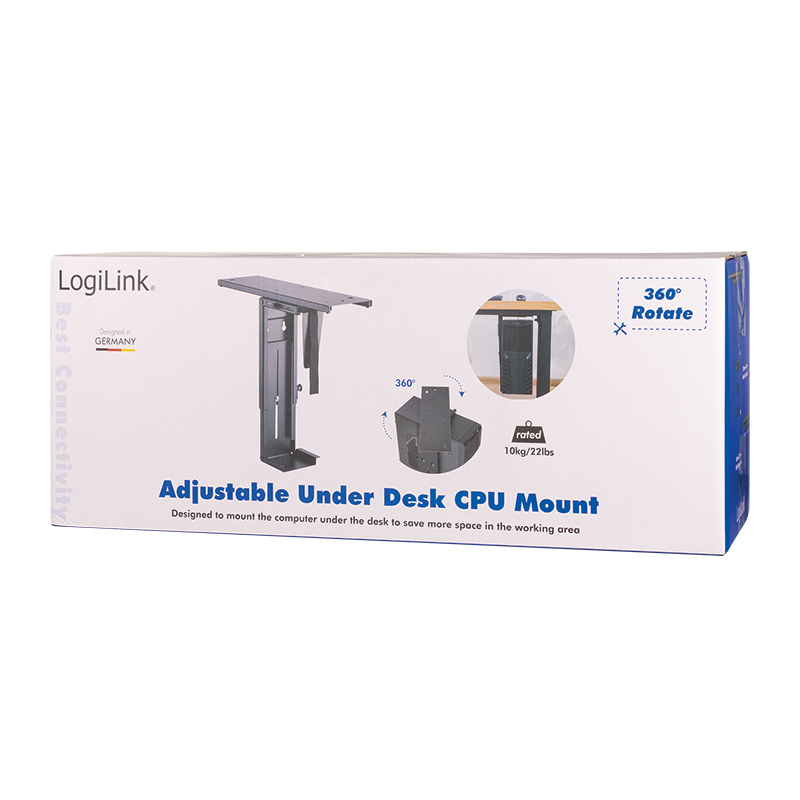 LogiLink EO0004 CPU-houder Bureau-gemonteerde CPU-houder Zwart - Afbeelding 9