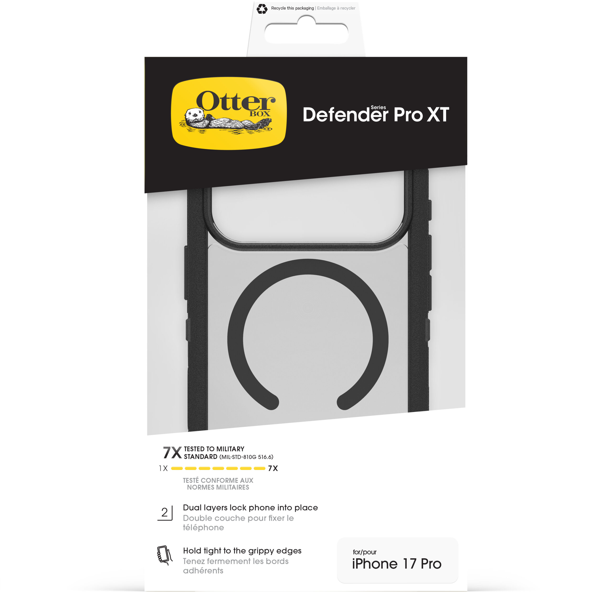 OtterBox Defender Pro XT with MagSafe Apple iPhone 17 Pro Clear/Black - Afbeelding 5