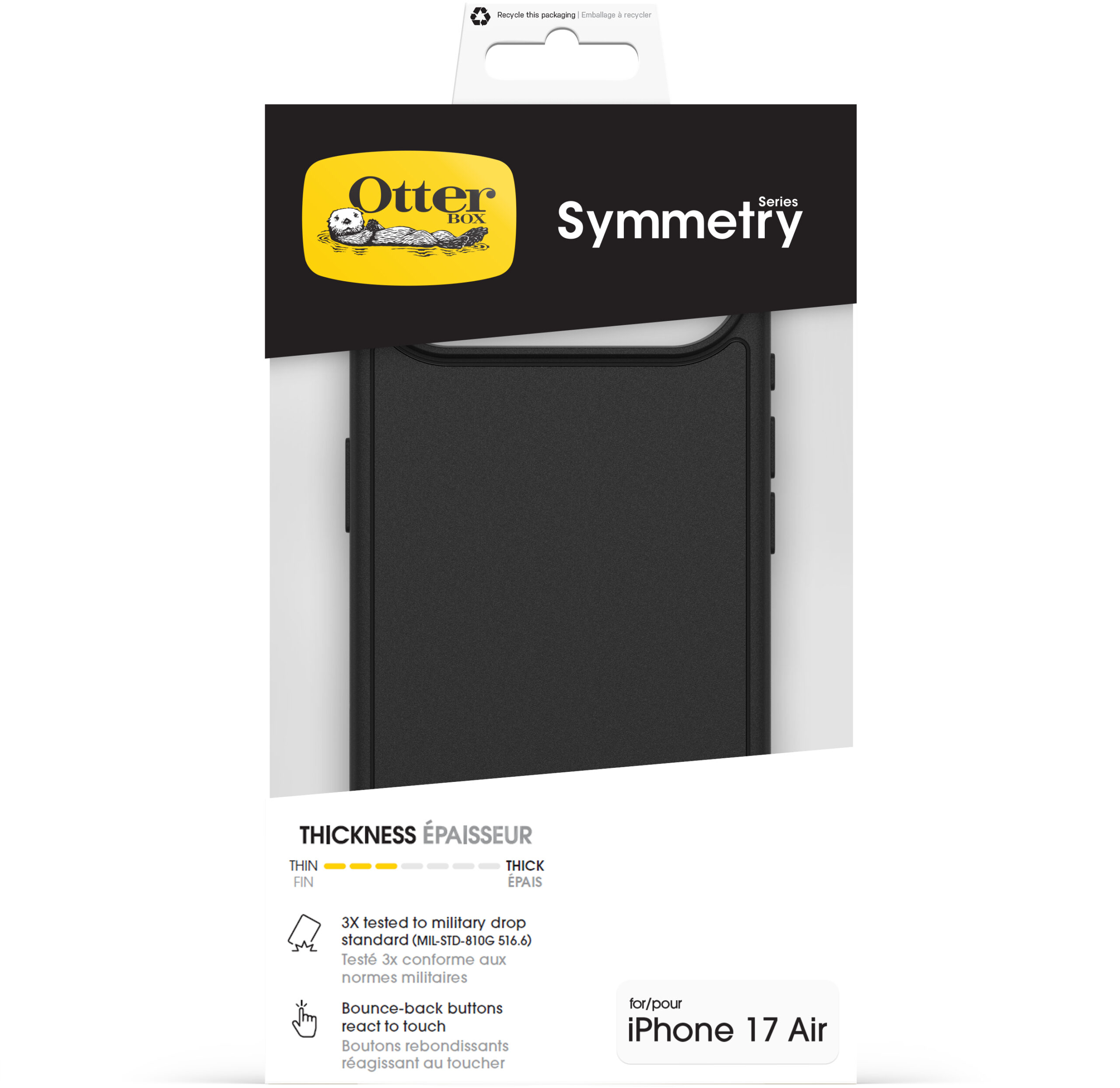 OtterBox Symmetry+ Case Apple iPhone Air Black - Afbeelding 4