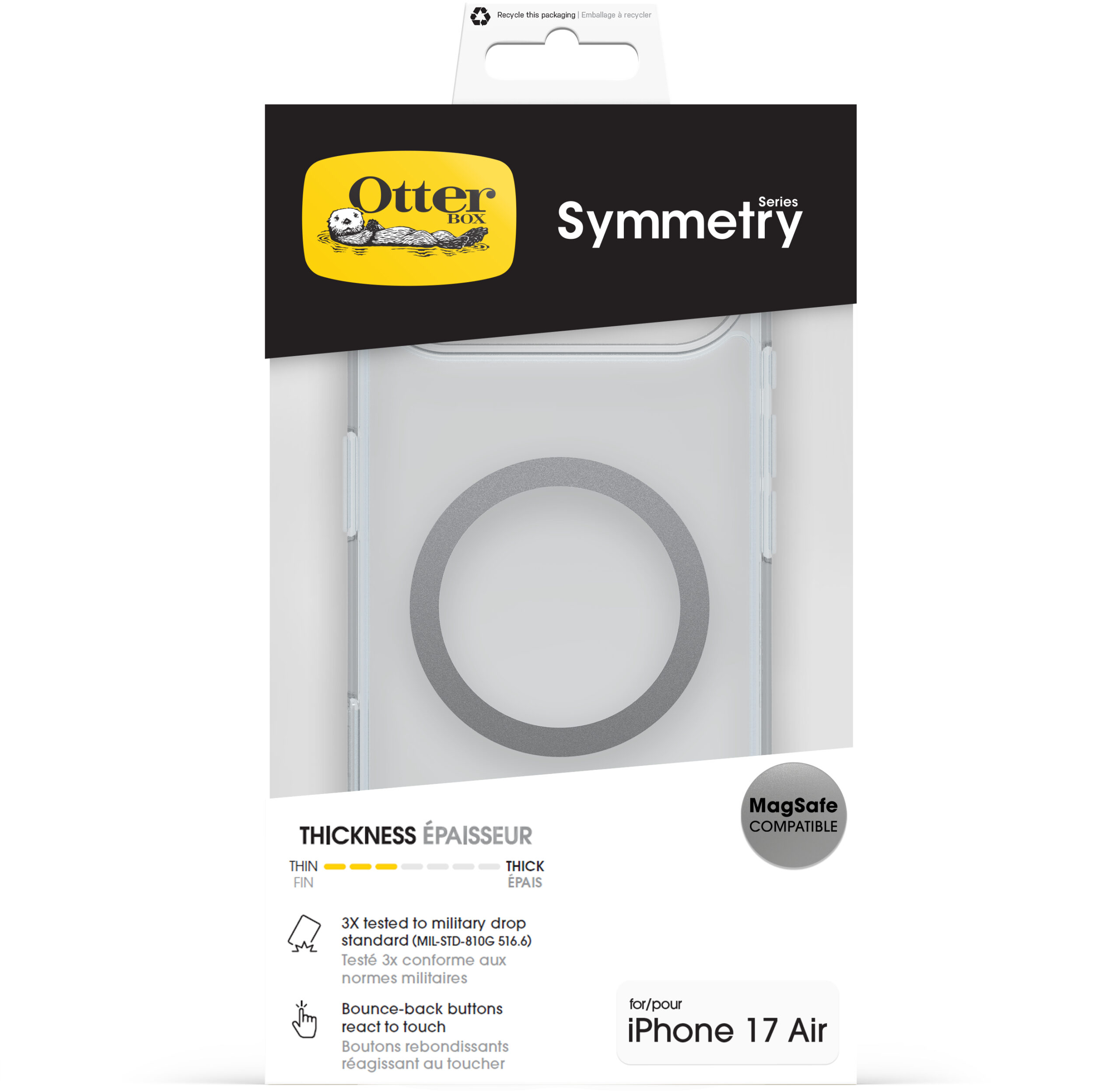 OtterBox Symmetry+ Clear Case Apple iPhone Air Clear - Afbeelding 4