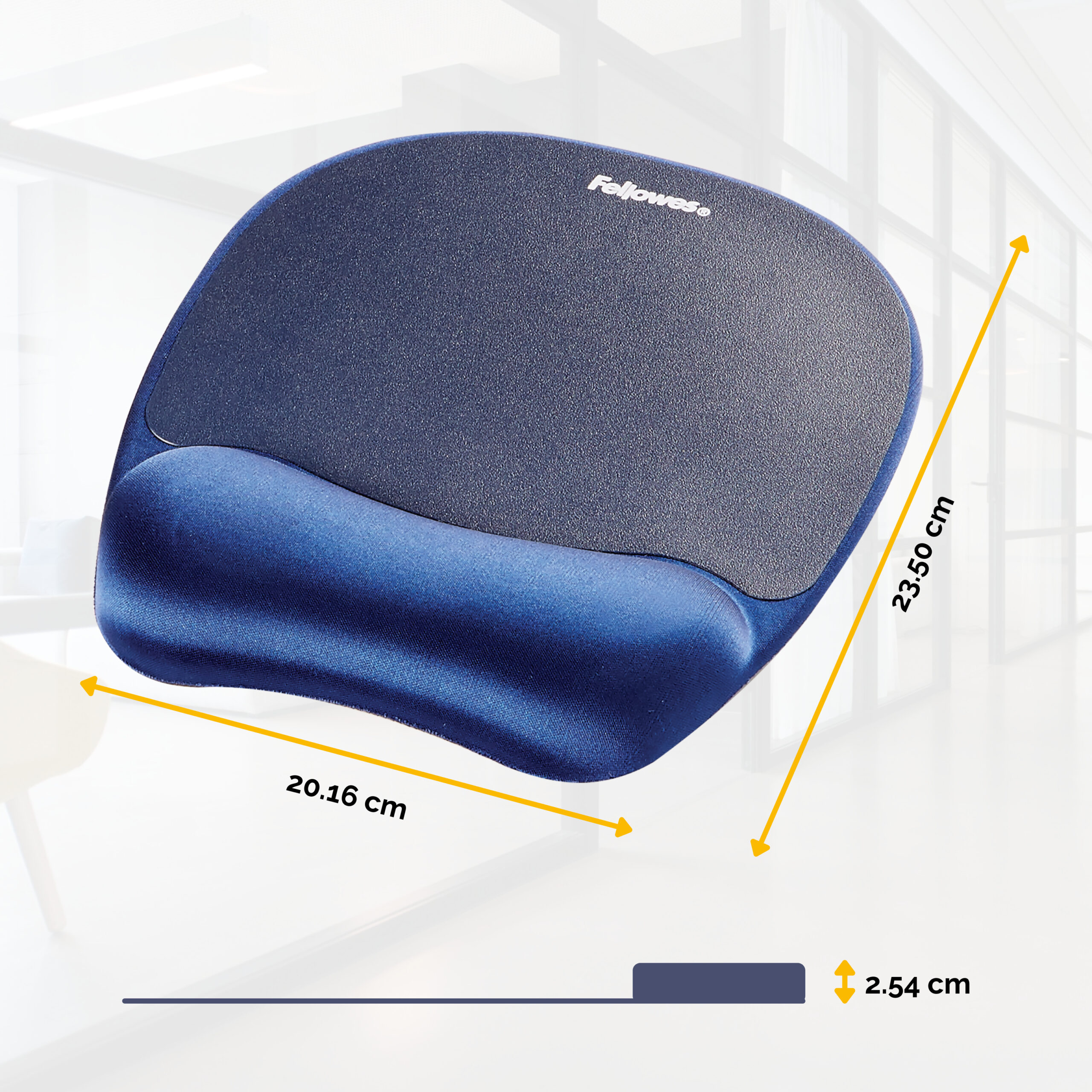 Fellowes Traagschuim (memory foam) muismat/polssteun saffier - Afbeelding 4