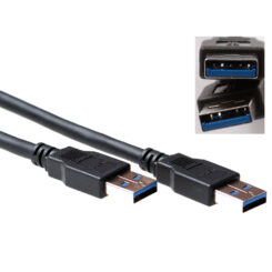 ACT USB 3.0 A male - USB A male 0,50 m - Afbeelding 2