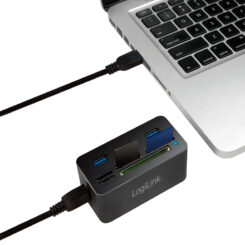 LogiLink CR0042 laptop dock & poortreplicator Bedraad USB 3.2 Gen 1 (3.1 Gen 1) Type-A Zwart - Afbeelding 5