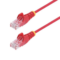 StarTech.com 2m Dunne CAT6 Ethernet Kabel, Rood, Snagless, 100W PoE, UTP, LSZH, 28AWG Pure Koperdraad, Slim RJ45 Netwerk Patchkabel met Trekontlasting, Fluke Getest