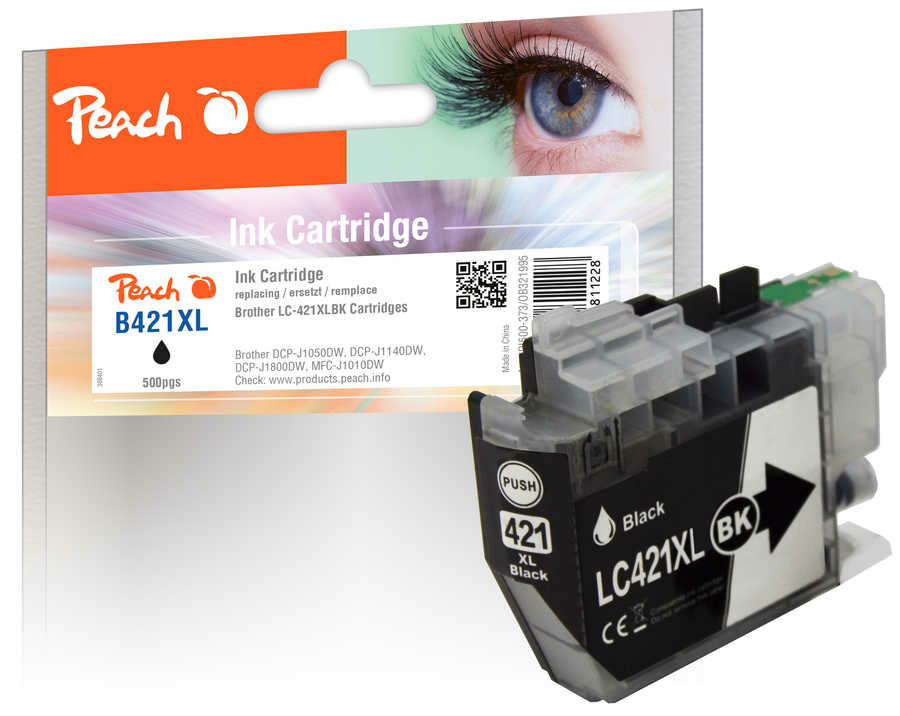 Peach PI500-373 inktcartridge 1 stuk(s) Compatibel Hoog (XL) rendement Zwart - Afbeelding 2