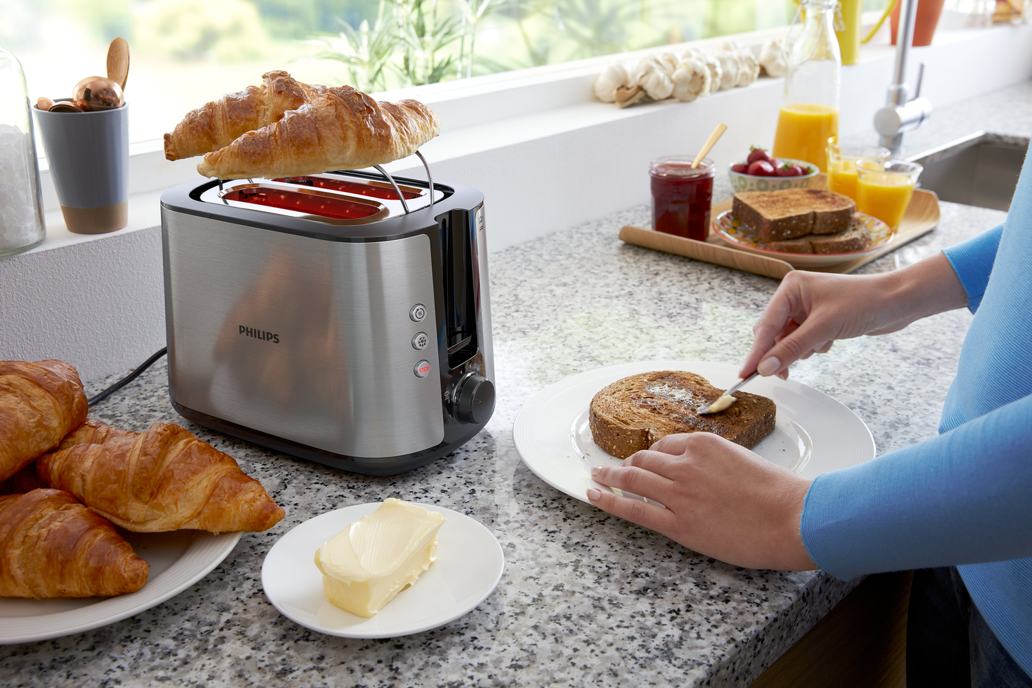 Philips Viva Collection HD2650/90 Broodrooster - 2 sneetjes, brede opening, metaal - Afbeelding 4