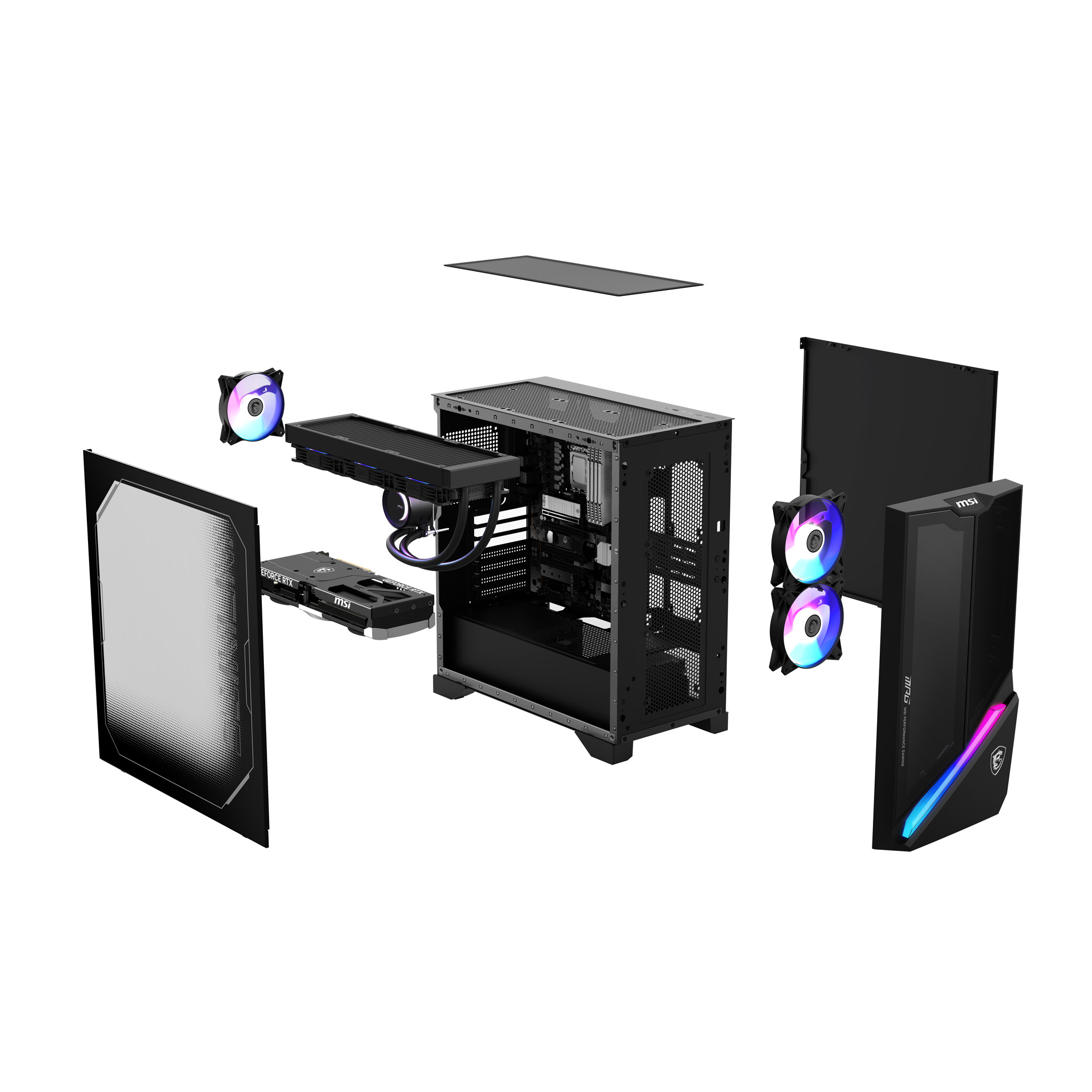 MSI MPG Infinite X3 AI 2NVV7-643EU Intel Core Ultra 7 265K 32 GB DDR5-SDRAM 1 TB SSD NVIDIA GeForce RTX 5080 Windows 11 Home Desktop PC Zwart - Afbeelding 16