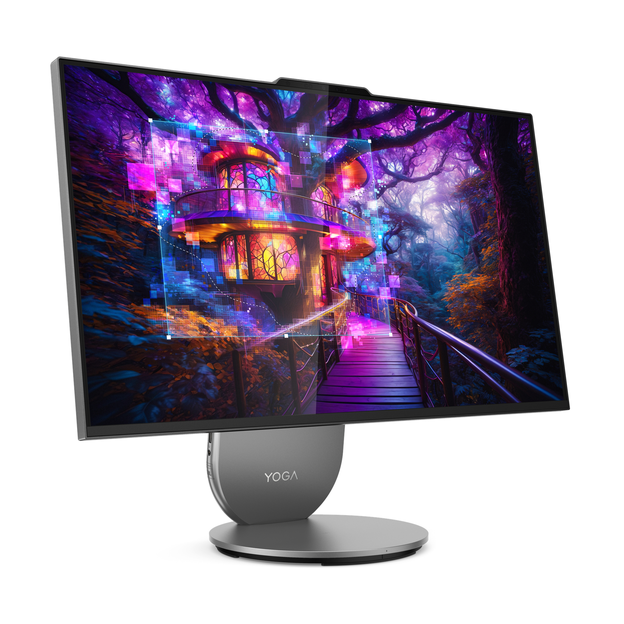 Lenovo Yoga AIO 27IAH10 Intel Core Ultra 7 255H 68,6 cm (27") 2560 x 1440 Pixels Alles-in-één-pc 16 GB LPDDR5x-SDRAM 1 TB SSD Windows 11 Home Wi-Fi 7 (802.11be) Grijs - Afbeelding 2