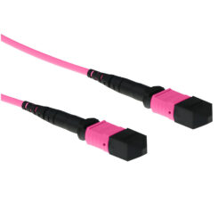 ACT 1 meter Multimode 50/125 OM4 glasvezel patchkabel polarity A met MTP female connectoren - Afbeelding 2