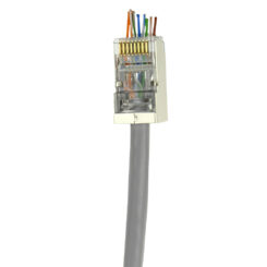 ACT RJ45 (8P/8C) CAT6 easyconnect shielded modulaire doorsteek connector voor ronde kabel met massieve of soepele aders - Afbeelding 3