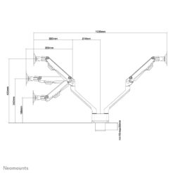 Neomounts FPMA-D750DSILVER Monitorarm 10-32" - gasveer - Topfix - Afbeelding 8