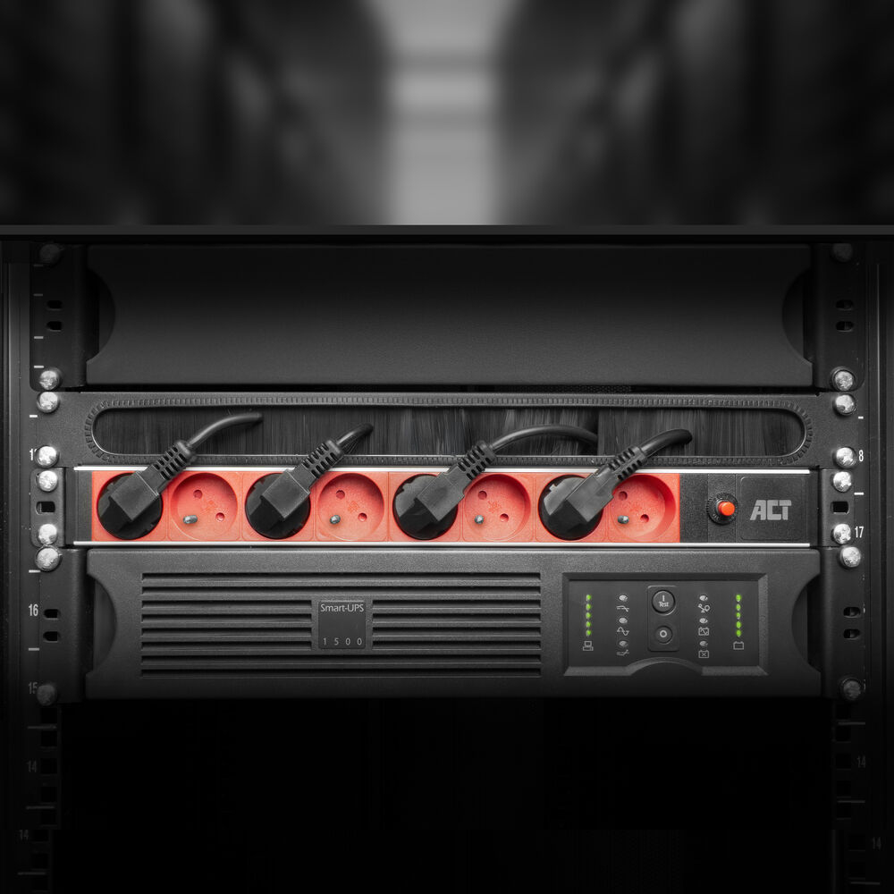 ACT Stekkerdoos PDU 19" C14 IEC60320 8-voudig type E, 3m H05VV-F 3G1.0 - Afbeelding 4