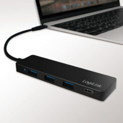 LogiLink UA0311 interface hub USB 3.2 Gen 1 (3.1 Gen 1) Type-C 5000 Mbit/s Zwart - Afbeelding 4