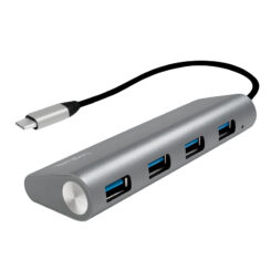 LogiLink UA0309 interface hub USB 3.2 Gen 1 (3.1 Gen 1) Type-C 5000 Mbit/s Grijs - Afbeelding 2