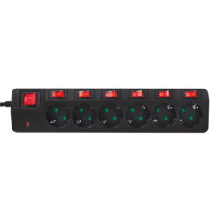 LogiLink LPS233 power uitbreiding 1,5 m 6 AC-uitgang(en) Binnen Zwart - Afbeelding 3