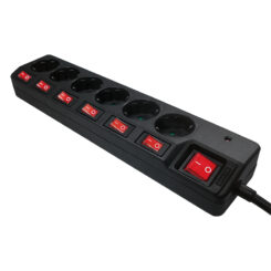 LogiLink LPS233 power uitbreiding 1,5 m 6 AC-uitgang(en) Binnen Zwart - Afbeelding 4