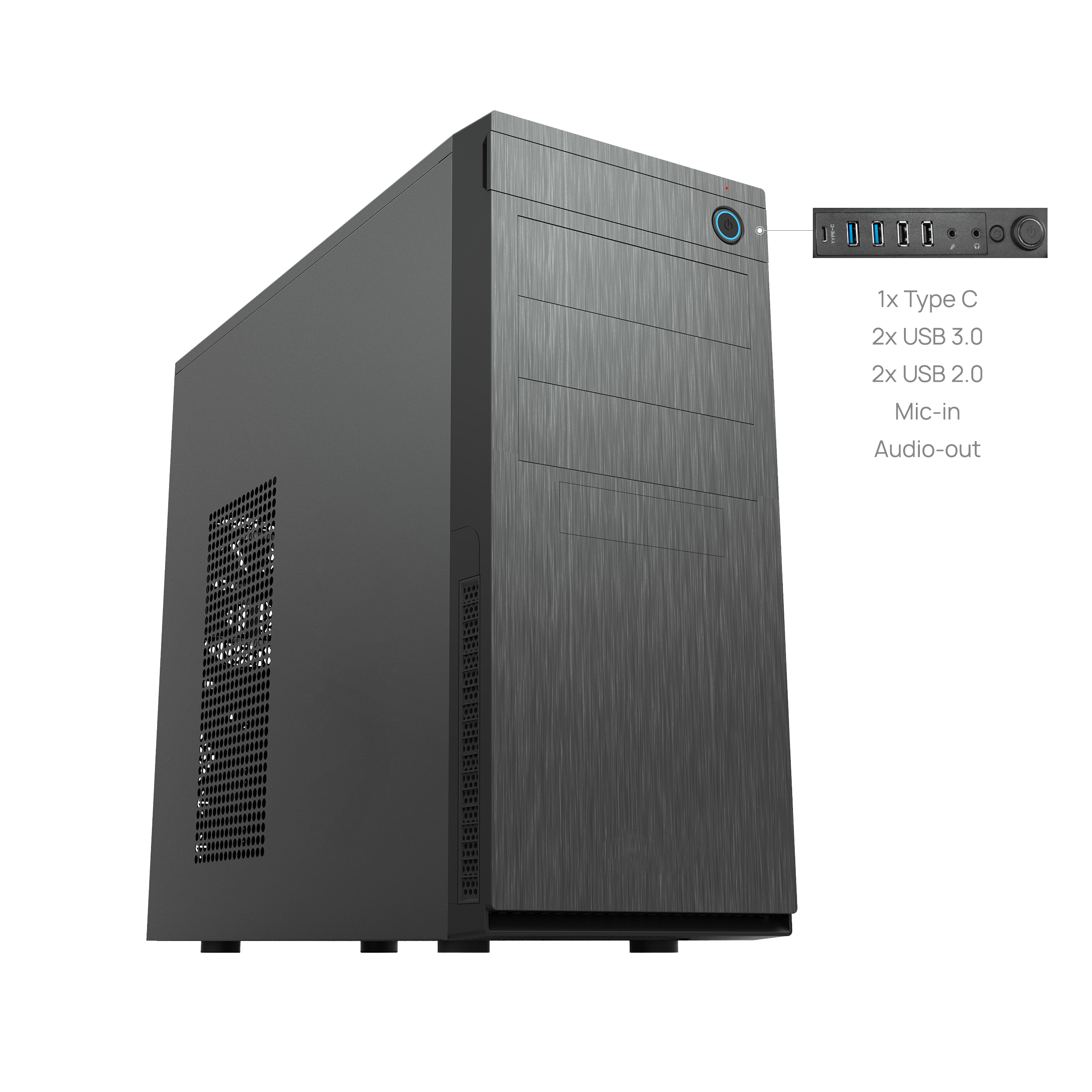 Chieftec HC-10B-OP computerbehuizing Mini Tower Zwart - Afbeelding 3