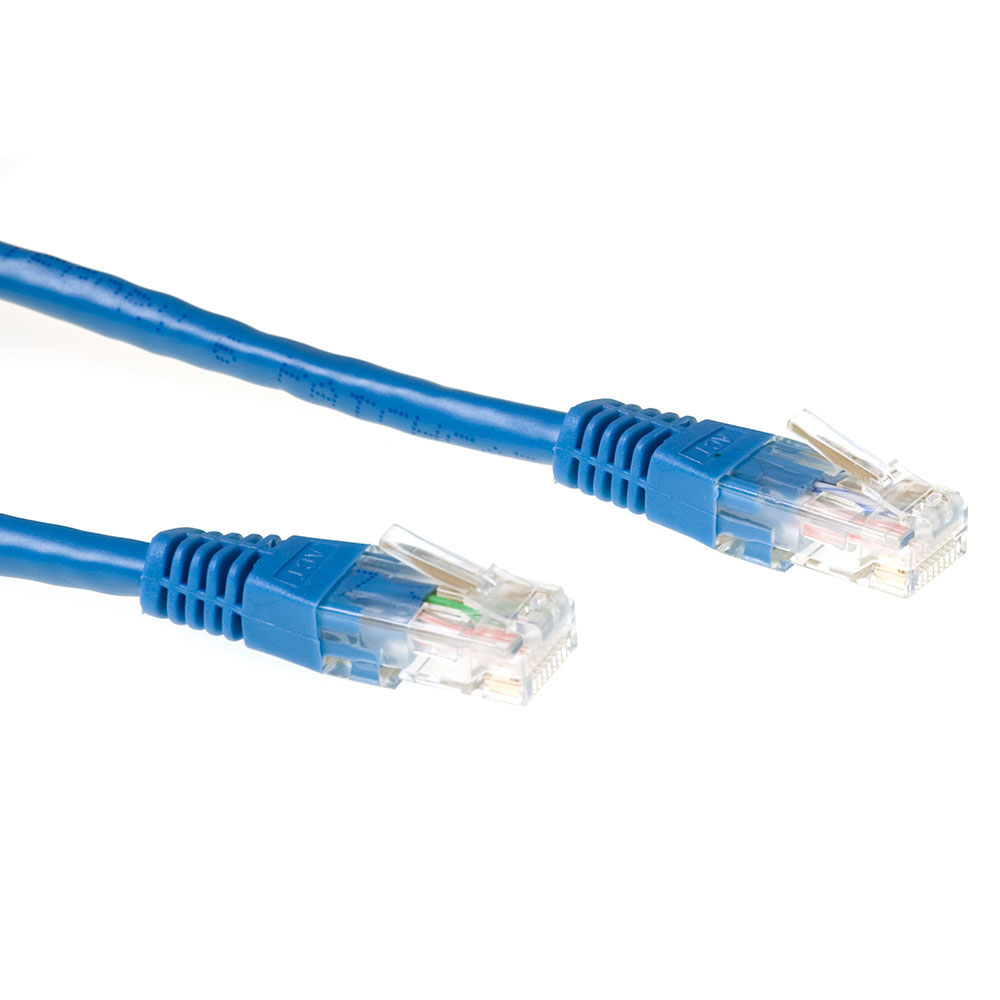 ACT Blauwe 1,5 meter U/UTP CAT6 patchkabel met RJ45 connectoren - Afbeelding 2