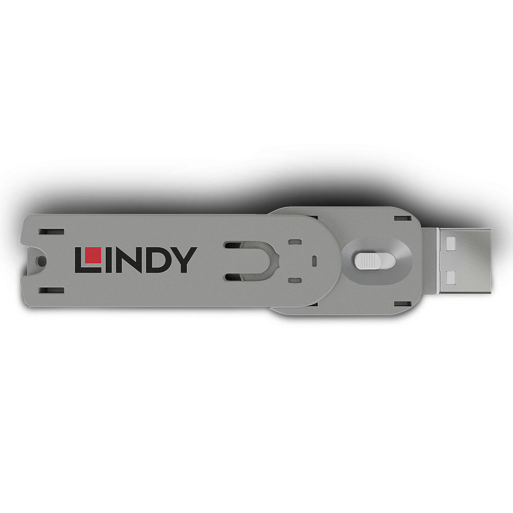 Lindy 40624 poortblokker Poortblokkeersleutel USB Type-A Wit Acrylonitrielbutadieenstyreen (ABS) 1 stuk(s) - Afbeelding 3
