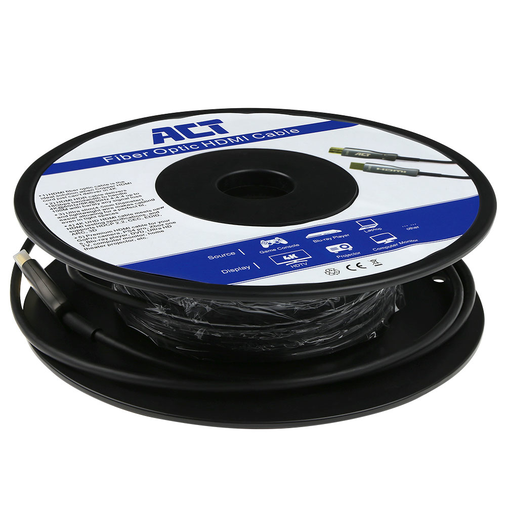 ACT 50 meter HDMI Premium 4K Active Optical Cable v2.0 HDMI-A male - HDMI-A male - Afbeelding 3