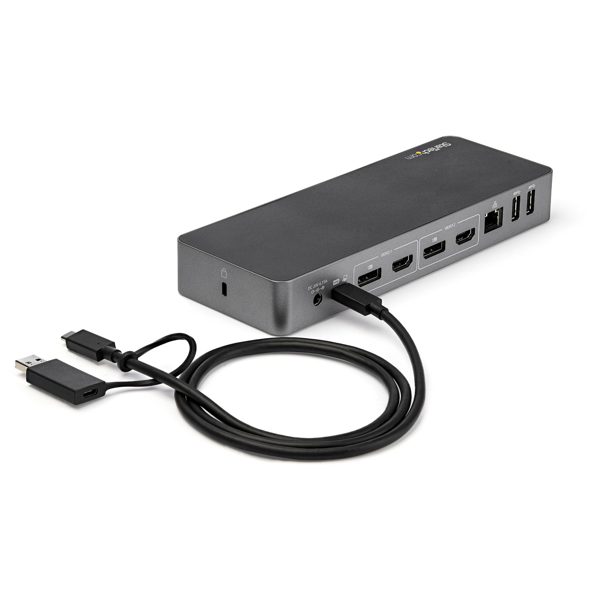 StarTech.com Universele Laptop Docking Station, Hybrid USB-C & USB-A Dock, Dual 4K DP & HDMI, 60W PD, Mac / Windows / Chrome OS, 4x USB 5Gbps Hub, GbE - Afbeelding 9