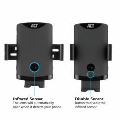 ACT Automatische smartphone autohouder met draadloze snellaadfunctie - Afbeelding 6