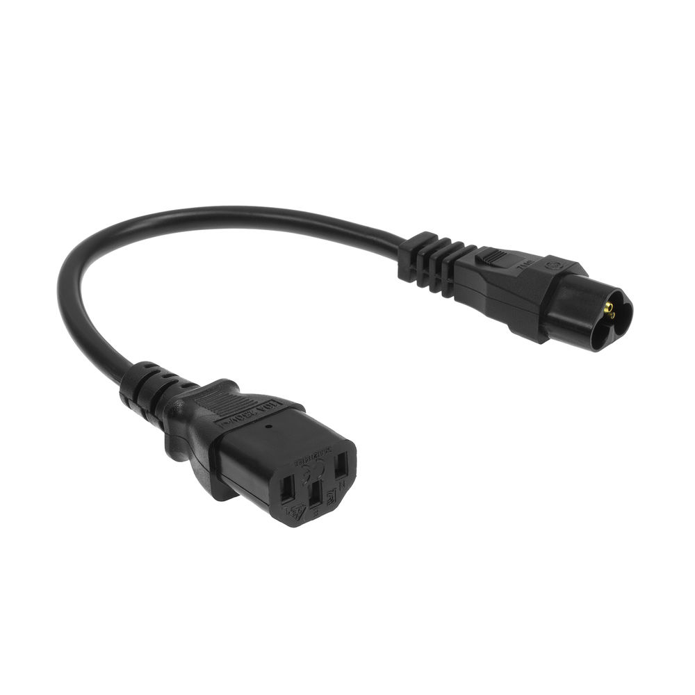 ACT Netsnoer C6 - C13 zwart 0,2 m - Afbeelding 3