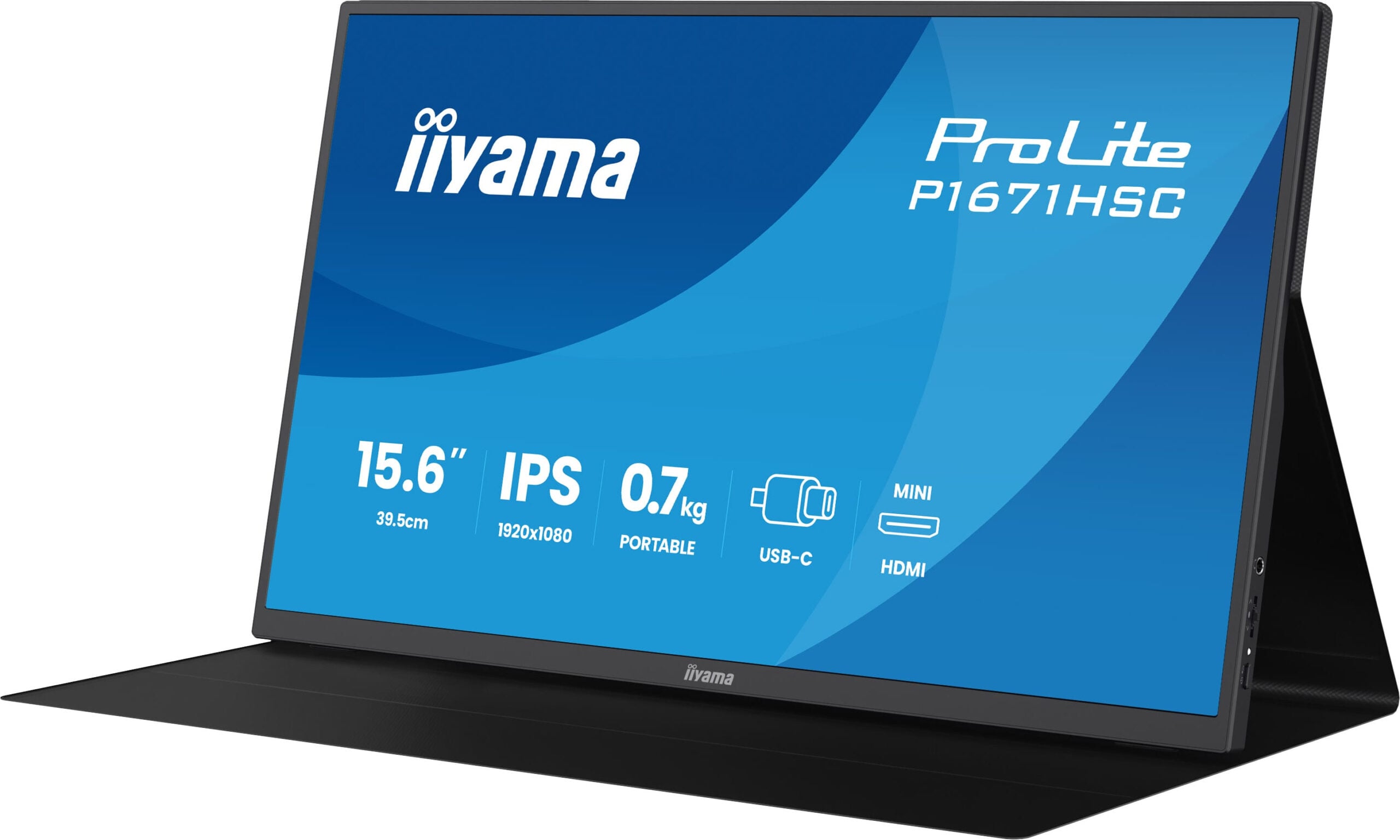 iiyama ProLite P1671HSC-B1 computer monitor 39,6 cm (15.6") 1920 x 1080 Pixels Full HD LED Zwart - Afbeelding 7