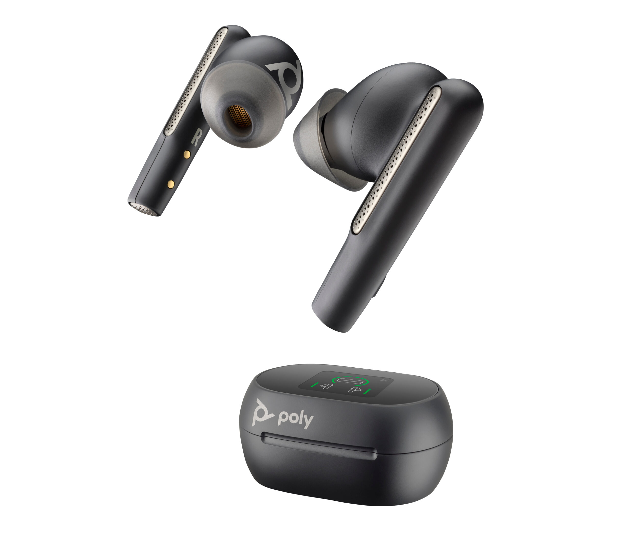Poly Voyager Free 60+ UC M Carbon Black Earbuds + BT700 USB-C-adapter + oplaadcase met touchscreen - Afbeelding 2