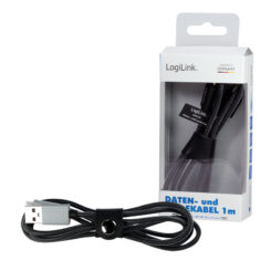 LogiLink CU0132 USB-kabel USB 2.0 1 m USB A Micro-USB A 0,48 Gbit/s Grijs - Afbeelding 3