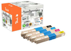 Peach 112227 tonercartridge 4 stuk(s) Compatibel Zwart, Cyaan, Magenta, Geel